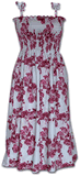 Hawaiian Dress Tie Dye Hibiscus Raspberry