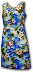 Hawaiian Dresses for Women Waikiki Beach Blue