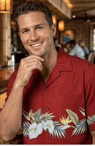 Hawaiian (Red) Anthurium Flowers Aloha Shirt