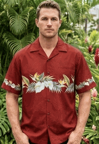 Hawaiian (Red) Anthurium Flowers Aloha Shirt Hawaiian (Red) Anthurium Flowers Aloha Shirt