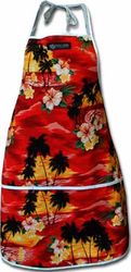 Hawaiian Red Apron Waikiki Sunset Hawaiian Red Apron Waikiki Sunset