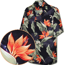 Hawaiian Shirts Black Bird of Paradise