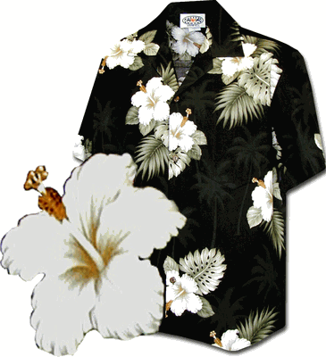 Hawaiian Shirts (Black) Hibiscus Islands Hawaiian Shirts (Black) Hibiscus Islands