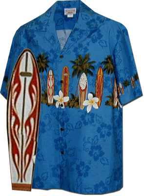 Hawaiian Shirts Blue Surf Up Hawaiian Shirts Blue Surf Up