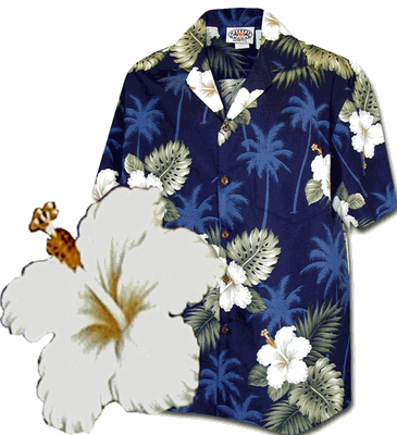 Hawaiian Shirts (Navy) Hibiscus Islands Hawaiian Shirts (Navy) Hibiscus Islands
