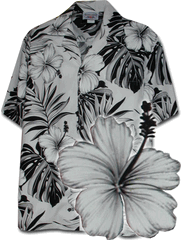 Hawaiian Shirts UK (White) Hibiscus Blossom