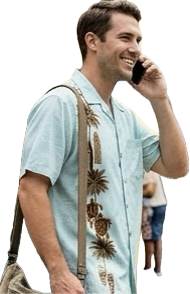 Hawaiian Tiki Panel Aloha Shirt Sky