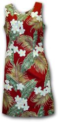 hawaiin dresses (Maroon) Royal Palms