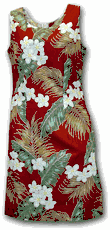 hawaiin dresses (Maroon) Royal Palms