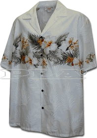 Hibiscus Band Hawaiian Youth Boy Shirts White Hibiscus Band Hawaiian Youth Boy Shirts White