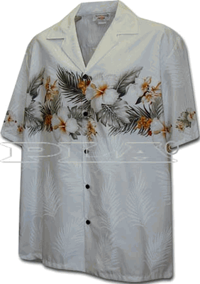 Hibiscus Band Hawaiian Youth Boy Shirts White