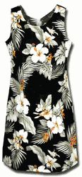 Hibiscus Garden Black Hawaiian Tank Dress (S-L) Hibiscus Garden Black Hawaiian Tank Dress (S-L)
