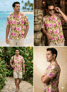 Hibiscus Garden Hawaiian Shirts 3956Pink