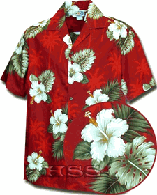 Hibiscus Island Boy Red Hawaiian Aloha Shirt (S-XL) Hibiscus Island Boy Red Hawaiian Aloha Shirt (S-XL)