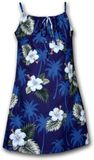 Hibiscus Island Girls Navy Aloha Spaghetti Dress Hibiscus Island Girls Navy Aloha Spaghetti Dress