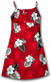 Hibiscus Island Girls Red Spaghetti Dress Hibiscus Island Girls Red Spaghetti Dress