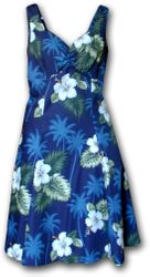 Hibiscus Island Navy Hawaiian Sun Dress Hibiscus Island Navy Hawaiian Sun Dress