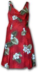 Hibiscus Island Red Hawaiian Sun Dress (S-2XL) Hibiscus Island Red Hawaiian Sun Dress (S-2XL)