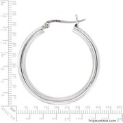 Hoop Sterling Silver Earrings Elegant High Polished