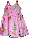 Hula Girls Toddler's Pink Hawaiian Dresses Hula Girls Toddler's Pink Hawaiian Dresses