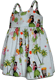 Hula Girls Toddler's White Hawaiian Dresses Hula Girls Toddler's White Hawaiian Dresses