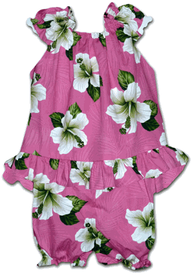 Infant Hawaiian Dress Island Escape Pink