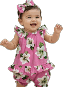 Infant Hawaiian Dress Island Escape Pink