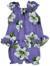 Infant Hawaiian Dress Island Escape Purple