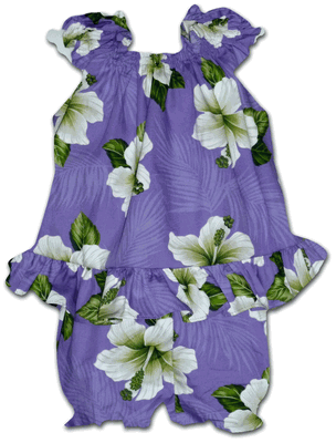 Infant Hawaiian Dress Island Escape Purple