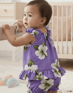 Infant Hawaiian Dress Island Escape Purple