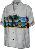 Island Beer Men's Whte Hawaiian Shirt