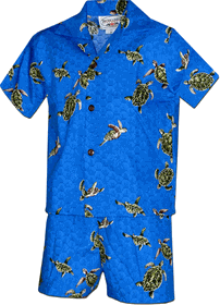 Island Clothing Boy Outfits Turtle in Blue
