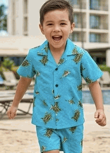 island clothing boy outfits turtle in Turquoise