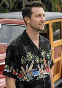 Island Woodies Hawaiian Shirts Black Island Woodies Hawaiian Shirts Black