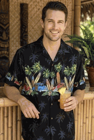 Island Woodies Hawaiian Shirts Black Island Woodies Hawaiian Shirts Black
