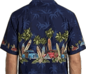 Island Woodies Navy Hawaiian Shirts Island Woodies Navy Hawaiian Shirts