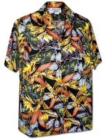 Kahala Garden Men's Hawaiian Shirt 3968Black