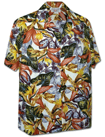Kahala Garden Men's Hawaiian Shirt 3968Cream