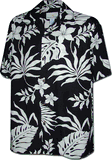 Kahala Garden Men's Rayon Shirt Black