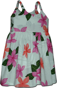 Kids Hawaiian Dress Pink Princess Plumeria