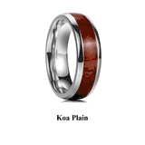 Koa Wood Tungsten Carbide 8mm Ring Koa Wood Tungsten Carbide 8mm Ring