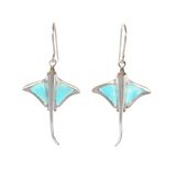 Larimar Blue Sterling Silver Stingray Earrings Larimar Blue Sterling Silver Stingray Earrings