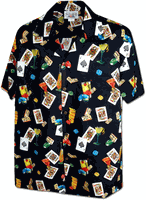 Las Vegas Lucky Shirt for Men's 3898Black