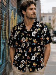 Las Vegas Lucky Shirt for Men's 3898Black
