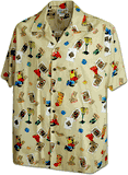 Las Vegas Lucky Shirt for Men's 3898Khaki