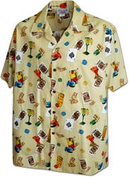 Las Vegas Lucky Shirt for Men's 3898Khaki