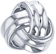 Love Knot Ball Sterling Silver Pendant Rose Gold Plated Hawaii