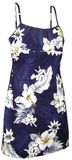 Luau Adjustable Spaghetti Aloha Dress Navy (S-XL)