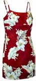Luau Adjustable Spaghetti Hawaiian Dress Red (S-XL)