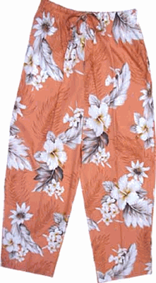 Luau Ladies Peach Capris Pants